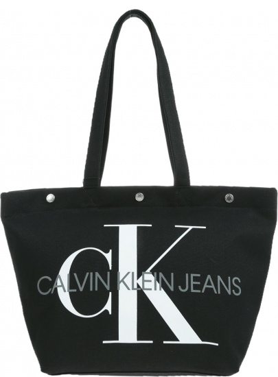 Czarna Torba CALVIN KLEIN JEANS CANVAS K60K605310 001 - Na ramię