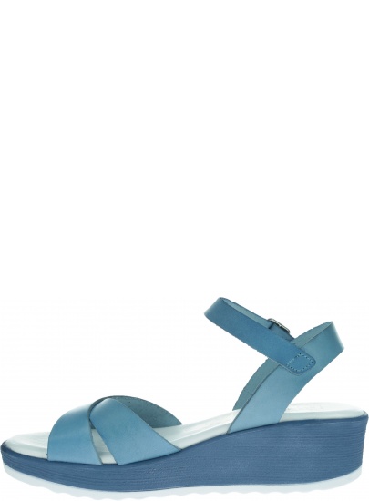 Niebieskie Sandały na koturnie PITILLOS 5690 AZUL - Sandały