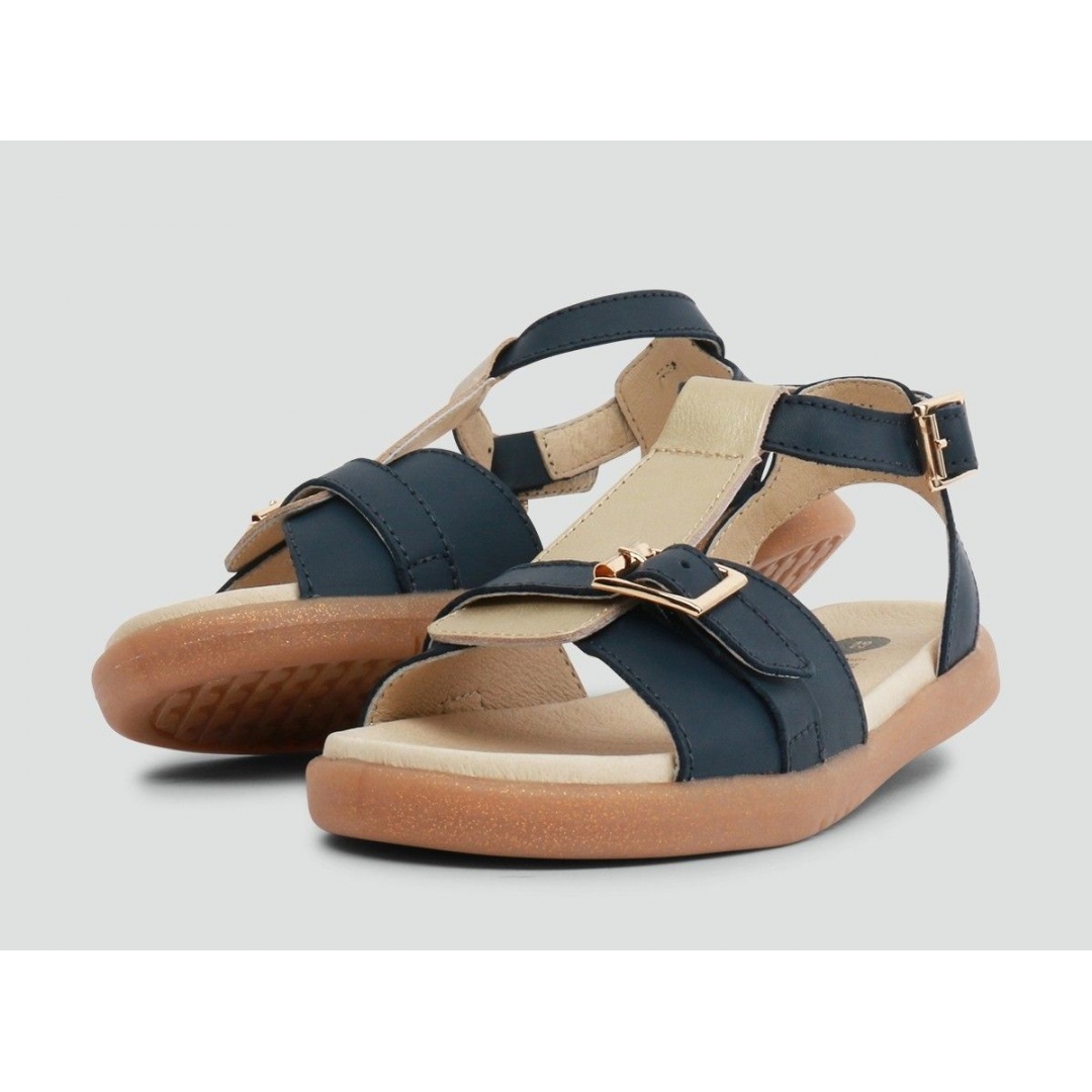 Sandały Bobux 835304 CLASSIC HERA SANDAL NAVY + GOLD - Sandały