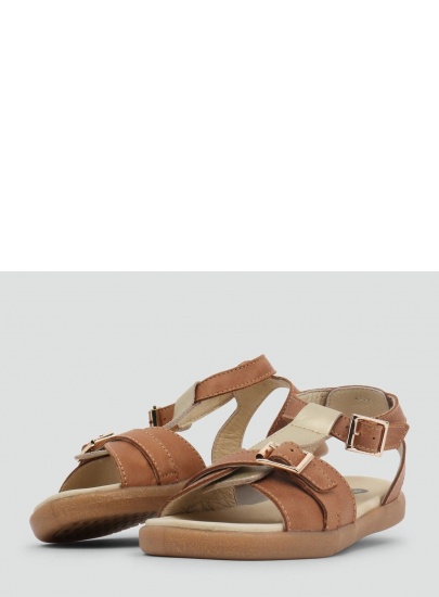 Sandały Bobux 835307 CLASSIC HERA SANDAL CARAMEL + MISTY GOLD -