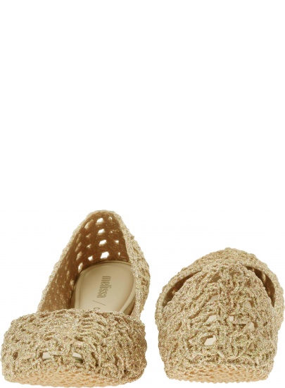Złote Balerinki MELISSA Campana Crochet 32246 51800 - Baleriny