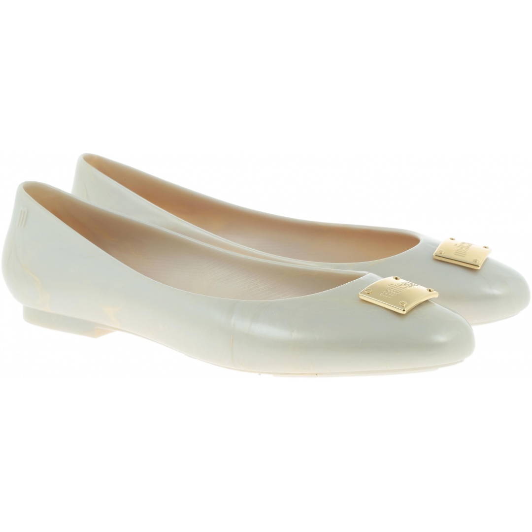 Beżowe Baleriny MELISSA Doll IV 32585 19679 - Baleriny