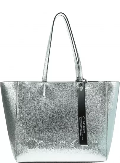 Srebrna Torba CALVIN KLEIN K60K605205 068 - Na ramię