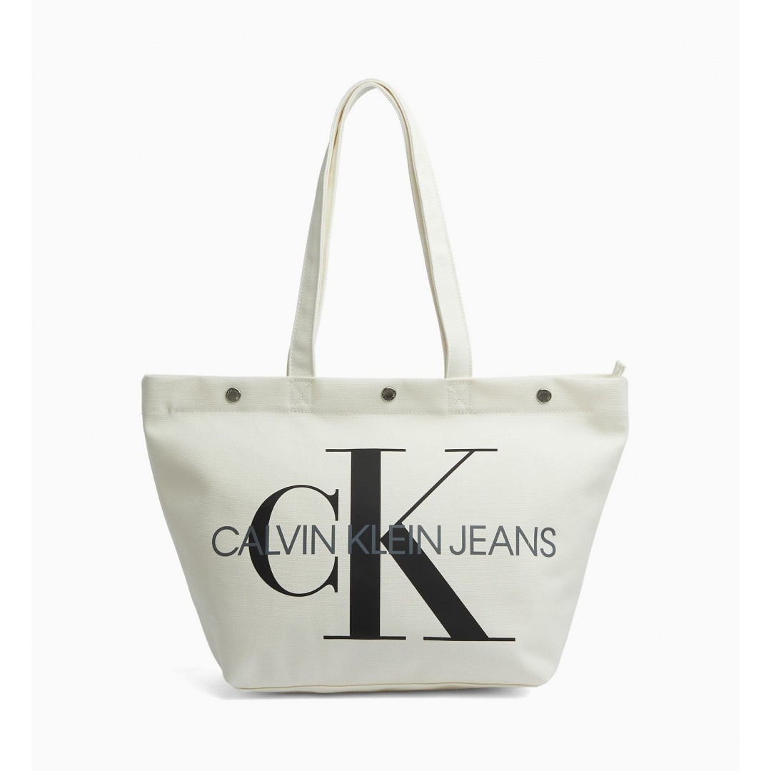 Biała Torba CALVIN KLEIN JEANS CANVAS K60K605310 102 - Na ramię