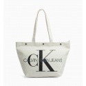 Biała Torba CALVIN KLEIN JEANS CANVAS K60K605310 102 - Na ramię