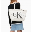 Biała Torba CALVIN KLEIN JEANS CANVAS K60K605310 102 - Na ramię