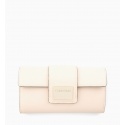 Beżowy Portfel CALVIN KLEIN CK Lock LRG Trifold K60K605099 064