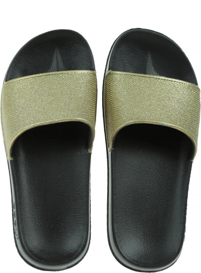Klapki COQUI Tora 7082 Black/Gold Glitter - Klapki
