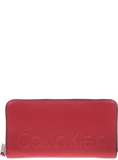 Czerwony Portfel CALVIN KLEIN Enged Large K60K605090 635 -