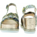 Kolorowe Sandały HOGL 7-10 3226 blue/multi - Koturny