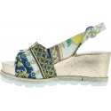 Kolorowe Sandały HOGL 7-10 3226 blue/multi - Koturny