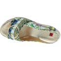 Kolorowe Sandały HOGL 7-10 3226 blue/multi - Koturny
