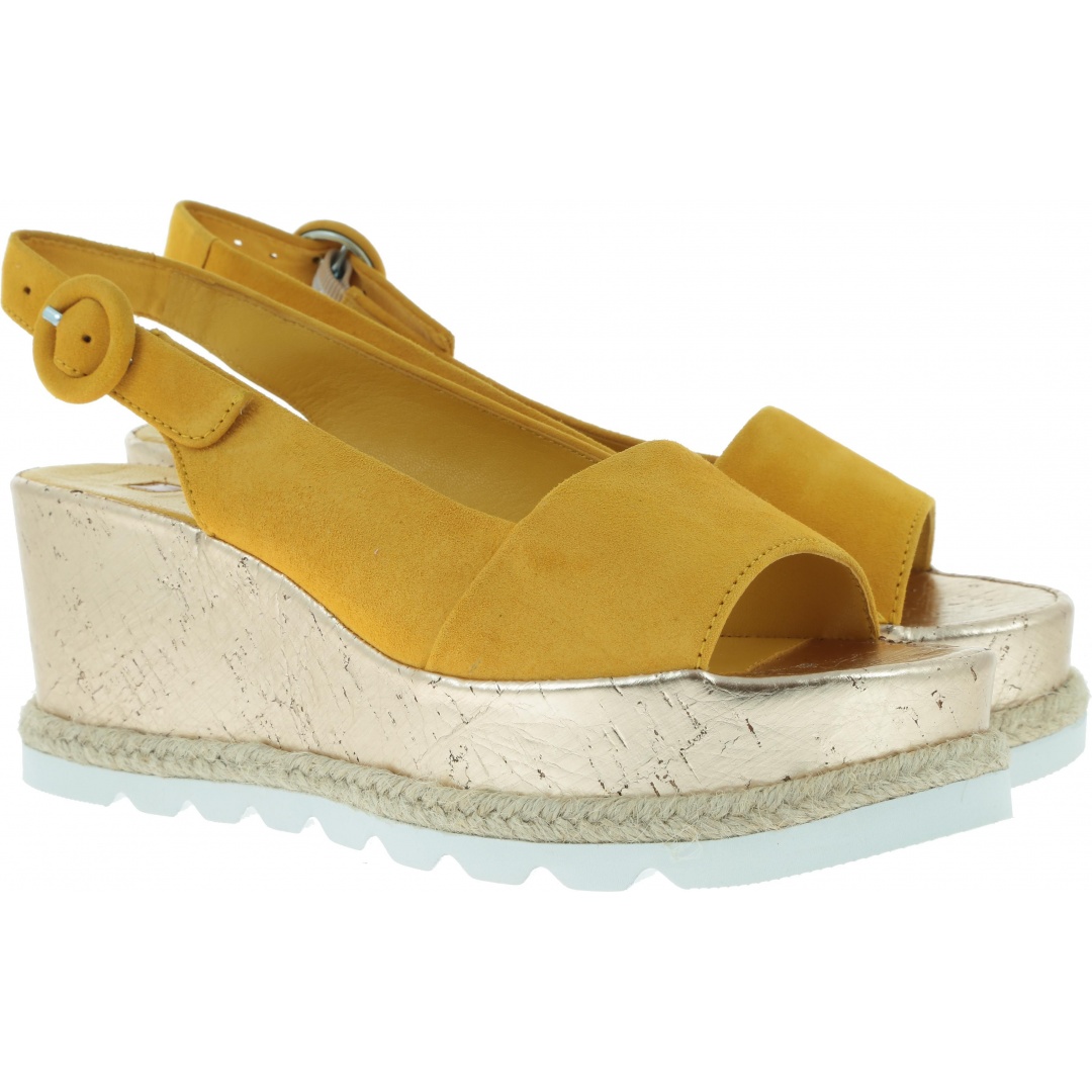 Żółte Sandały HOGL 7-10 3242 yellow - Koturny