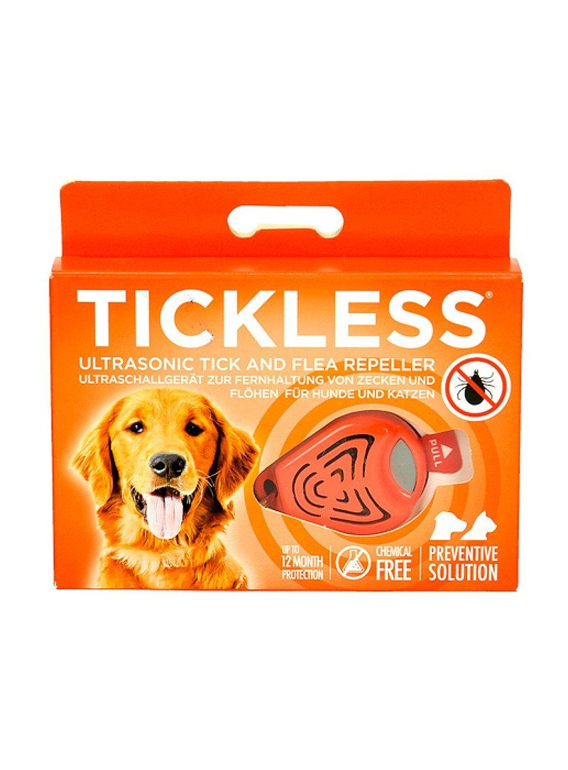 Odstraszacz kleszczy dla psów Tickless Pet - Orange - Strona