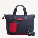 Granatowa torebka TOMMY HILFIGER Varsity AW0AW06123 901