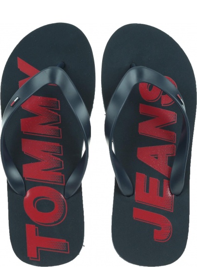 Japonki Tommy Hilfiger TOMMY JEANS RUBBER B Black Iris EM0EM00215 431