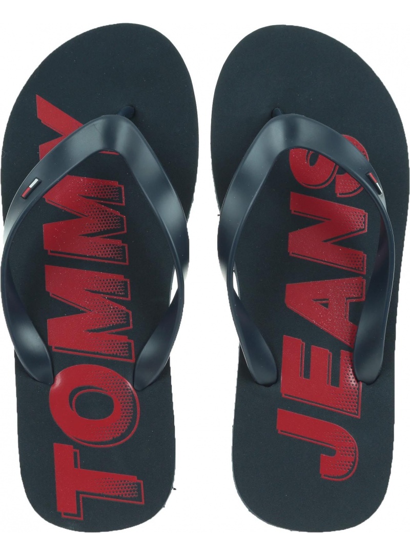 Japonki Tommy Hilfiger TOMMY JEANS RUBBER B Black Iris EM0EM00215 431