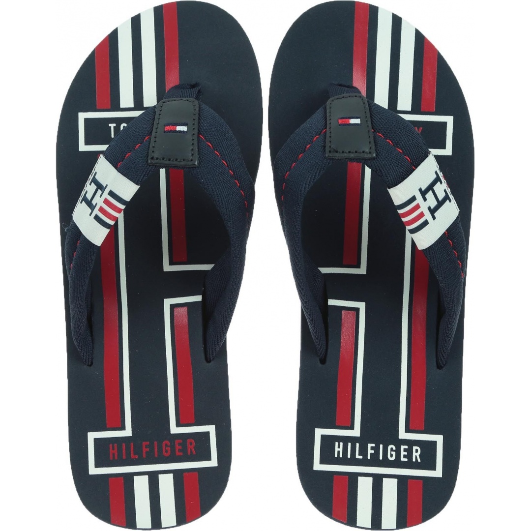 Japonki Tommy Hilfiger BADGE TEXTILE BEACH MIDNIGHT FM0FM02076 403