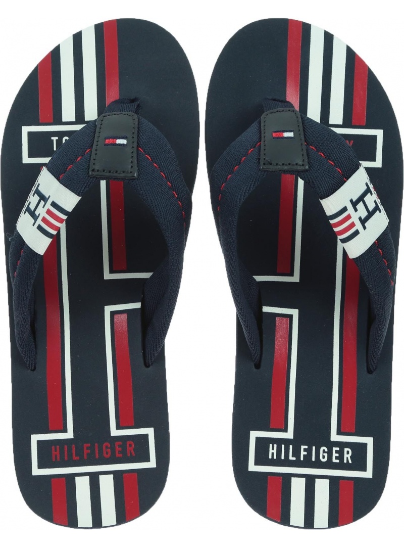 Japonki Tommy Hilfiger BADGE TEXTILE BEACH MIDNIGHT FM0FM02076 403