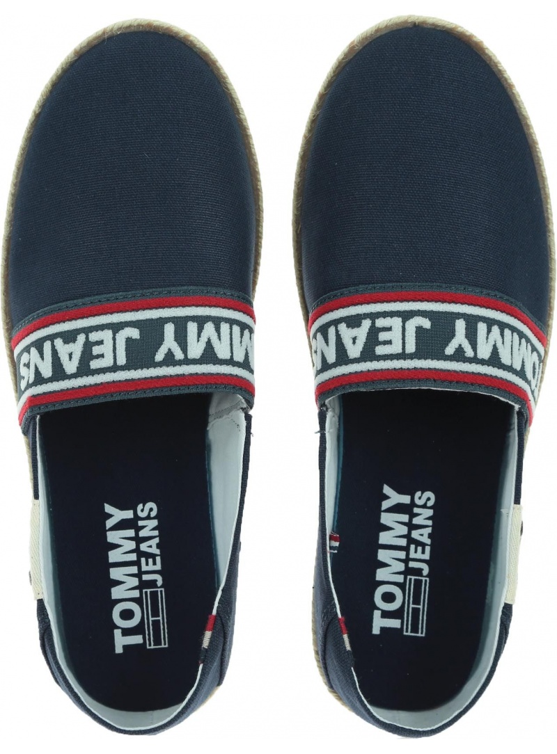 Granatowe Espadryle Męskie Logowane Tommy Hilfiger Jeans Summer Shoe Granatowe Espadryle Męskie Logowane Tommy Hilfiger Jeans Summer Shoe