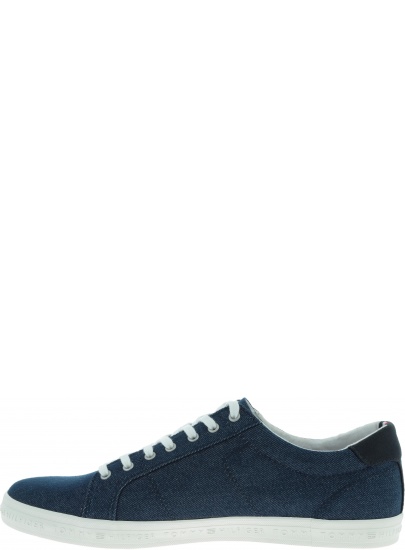 Denimowe Trampki Tommy Hilfiger ESSENTIAL LONG LACE MIDNIGHT FM0FM00473 403