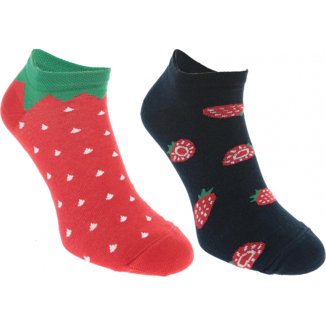 Kolorowe Skarpetki Stopki Many Mornings STRAWBERRIES LOW
