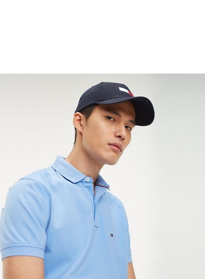 Granatowa Czapka z Daszkiem TOMMY HILFIGER Big Flag Cap AM0AM04508 413
