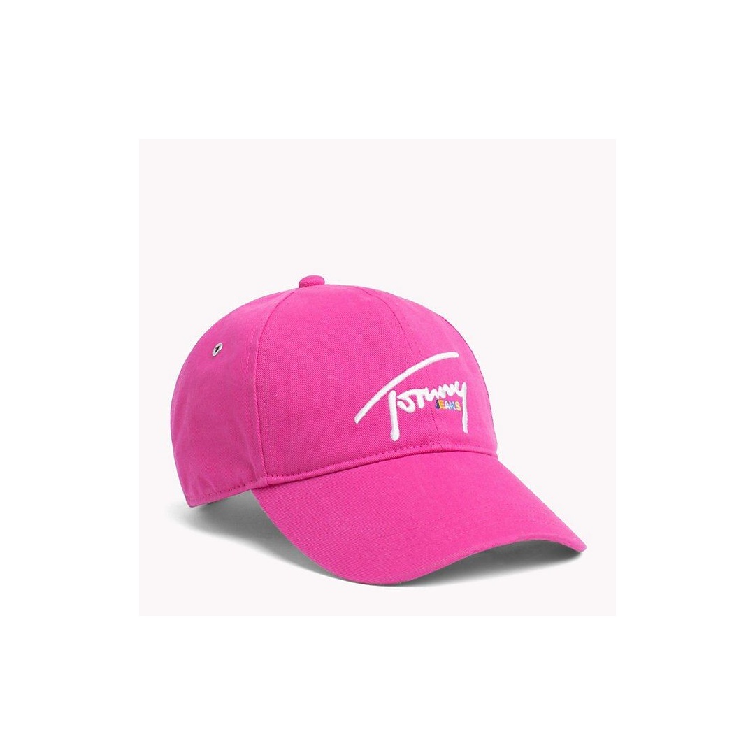 Różowa Czapka TOMMY JEANS Signature Cap AW0AW06567 522