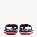 Granatowe Japonki Tommy Hilfiger Flat Beach Sandal Embossed FW0FW03889 403