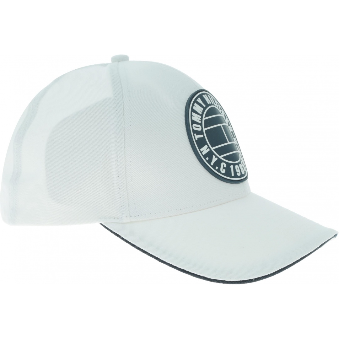 Biała Czapka TOMMY HILFIGER Round Patch Cap AM0AM04503 104
