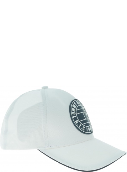 Biała Czapka TOMMY HILFIGER Round Patch Cap AM0AM04503 104