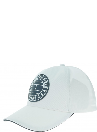 Biała Czapka TOMMY HILFIGER Round Patch Cap AM0AM04503 104