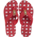 Czerwone Japonki Tommy Hilfiger Flat Beach Sandal Embossed FW0FW03889 611