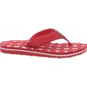 Czerwone Japonki Tommy Hilfiger Flat Beach Sandal Embossed FW0FW03889 611