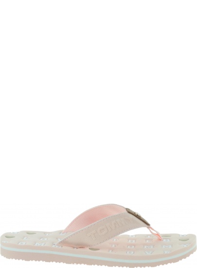Różowe Japonki Tommy Hilfiger Flat Beach Sandal Embossed FW0FW03889 658