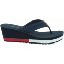 Japonki na koturnie Tommy Hilfiger Flag Wedge Beach Sandal FW0FW03863 020