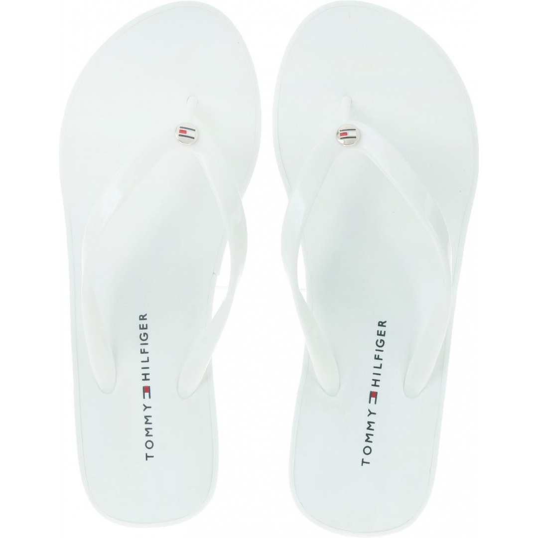 Japonki na koturnie Tommy Hilfiger Wedge Beach Sandal FW0FW04057 100