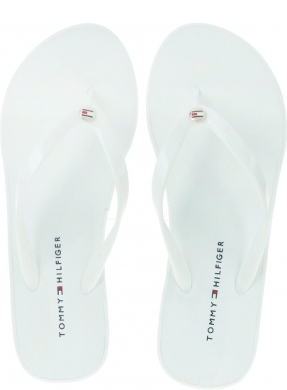 Japonki na koturnie Tommy Hilfiger Wedge Beach Sandal FW0FW04057 100