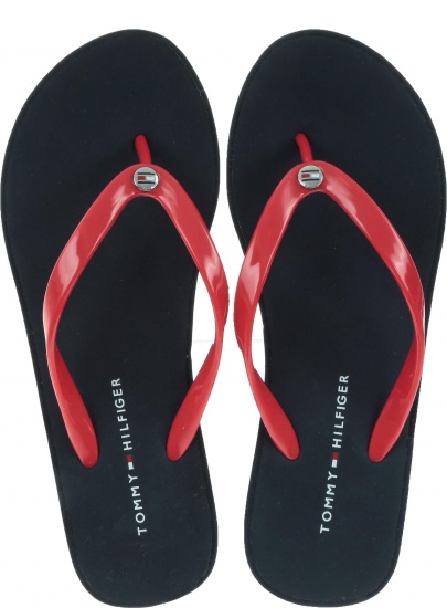 Japonki na koturnie Tommy Hilfiger Wedge Beach Sandal FW0FW04057 611