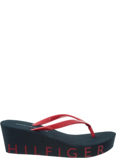Japonki na koturnie Tommy Hilfiger Wedge Beach Sandal FW0FW04057 611