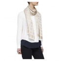 Beżowa Chusta TOMMY HILFIGER FLAG LOGO GLITTER WARM SAND AW0AW06635 271