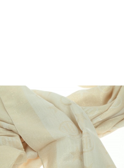 Beżowa Chusta TOMMY HILFIGER FLAG LOGO GLITTER WARM SAND AW0AW06635 271