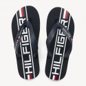 Granatowe Japonki TOMMY HILFIGER Heritage Print Beach FM0FM02232 403