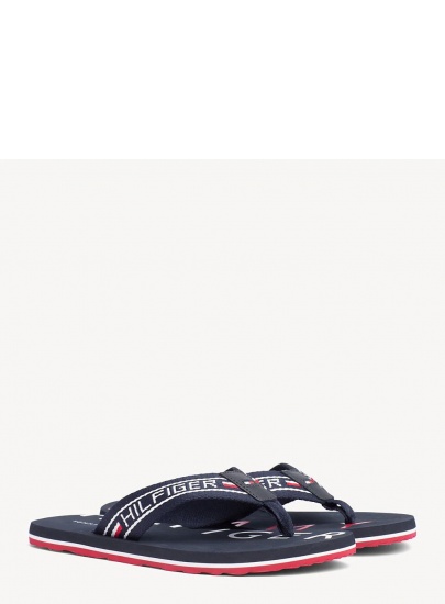 Granatowe Japonki TOMMY HILFIGER Seasonal Stripe Beach FM0FM02075 403
