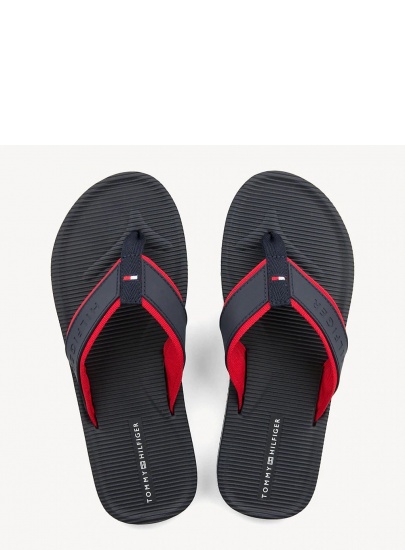 Granatowe Japonki TOMMY HILFIGER Moulded Footbed Beach FM0FM02086 403