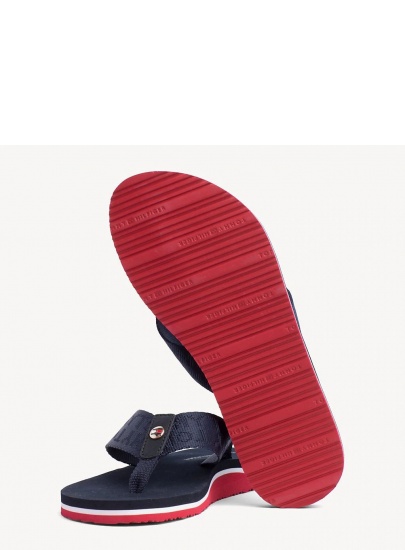 Granatowe Japonki TOMMY HILFIGER Flat Beach Sandal Ja FW0FW03877 403