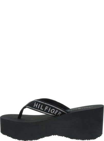 Czarne Japonki TOMMY HILFIGER Tommy Retro High Bea FW0FW03871 990