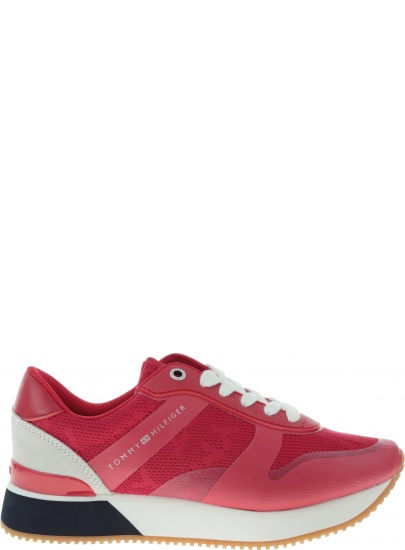 Czerwone Sneakersy TOMMY HILFIGER Tommy Jacquard City FW0FW04026 611