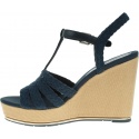 Granatowe Espadryle TOMMY HILFIGER Printed Wedge Sandal FW0FW03934 403