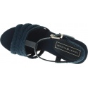 Granatowe Espadryle TOMMY HILFIGER Printed Wedge Sandal FW0FW03934 403